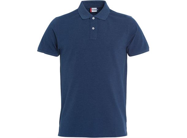Clique Stretch Premium Polo Blåmelert str. S