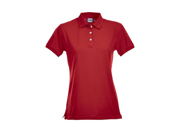 Clique Stretch Premium Polo Dame Rød str. L
