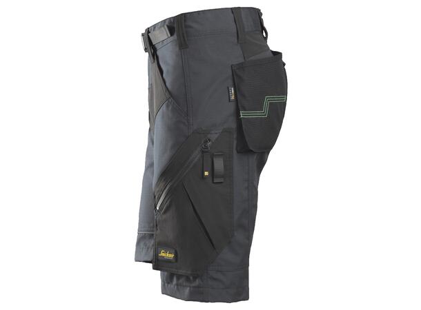 Snickers 6914 FlexiWork Arbeidsshorts+ Grå/Svart, str.044