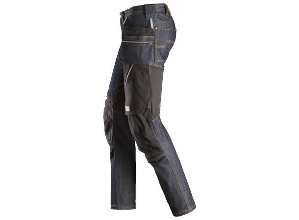 Snickers 6955 FlexiWork+ Arbeidsbukse Blå, str.044 denim m/hylsterlommer