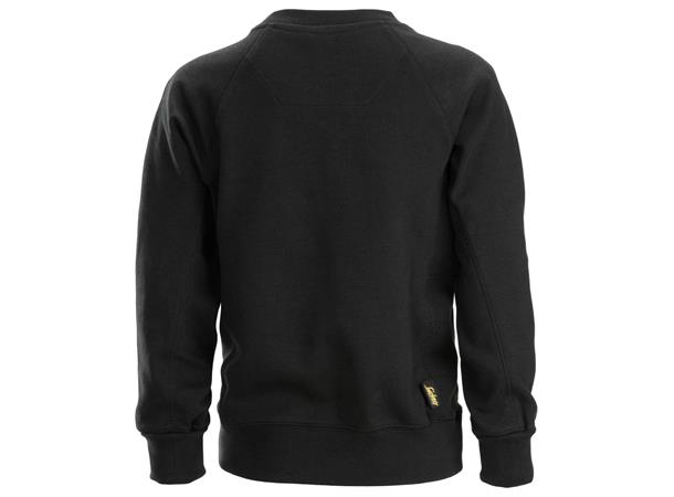 Snickers 7509 Genser Svart, str.98/104 med logo for barn