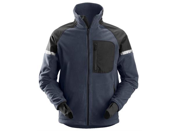 Snickers 8005 AllroundWork Fleecejakke Marineblå/Svart XL