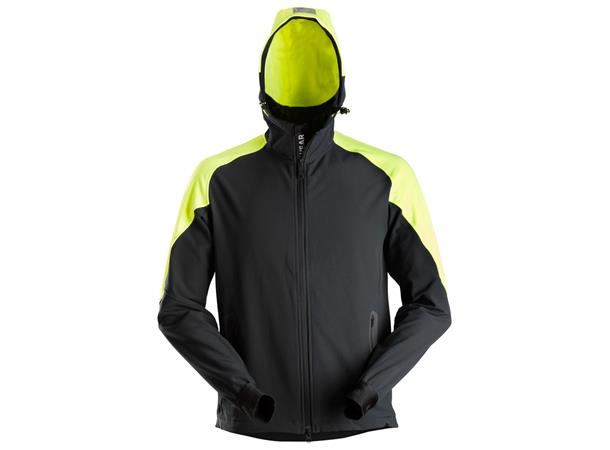 Snickers 8025 FlexiWork Hettejakke Svart/Gul, str.XS Neon