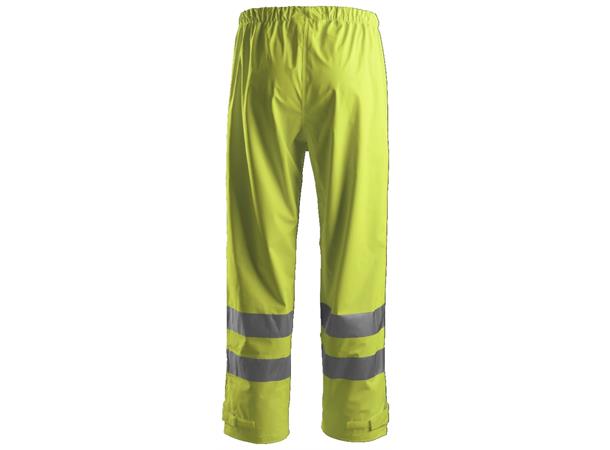 Snickers 8243 HiVis-PU-regnbukse HiVis Gul, str.S Kl.2
