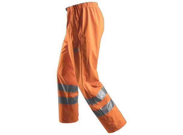 Snickers 8243 HiVis-PU-regnbukse HiVis Oransje, str.L Kl.2