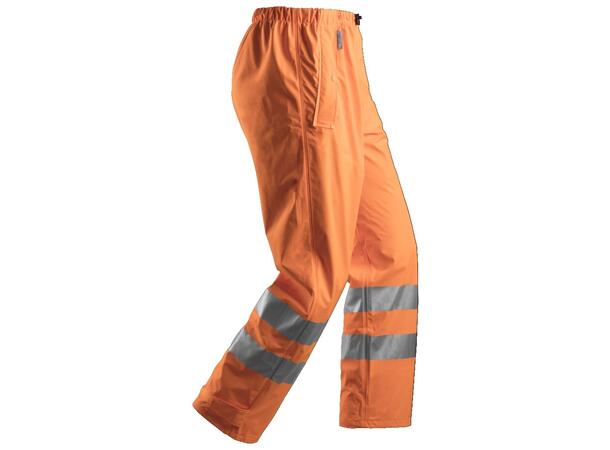Snickers 8243 HiVis-PU-regnbukse HiVis Oransje, str.L Kl.2