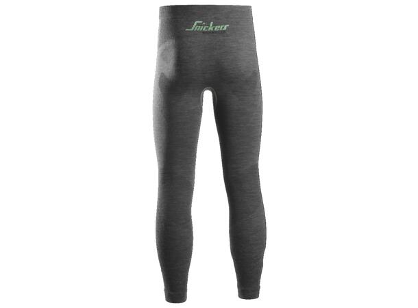 Snickers 9442 FlexiWork Sømløs stillongs Grå, str.XS ullundertøy