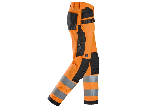 Snickers Arbeidsbukse Med Hylsterlommer HiVis Oransje/Svart str. C44, Klasse 2