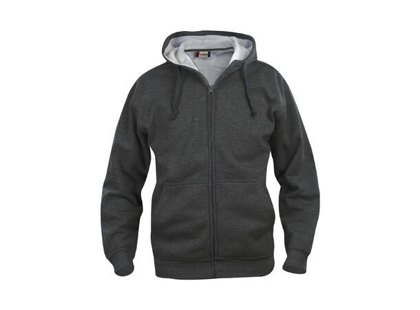 Clique Basic Full Zip Mens Mørkegrå XS