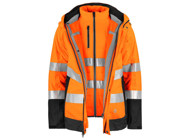 Projob 6445 Jacket 3-in-1 Hi Viz Oransje XS