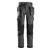 Snickers 6923 FlexiWork Gulvleggerbukse Grå/Svart D116 