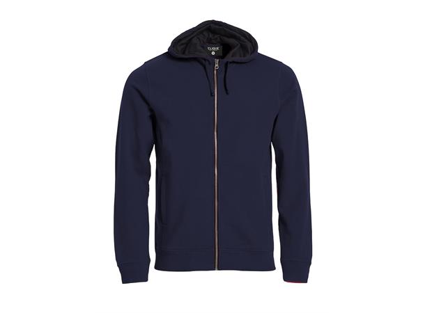 Clique Classic Hoody Full Zip Marineblå str. 4XL