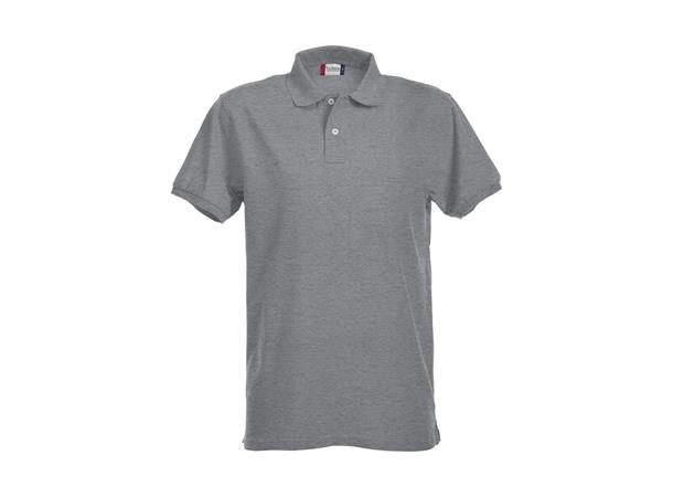 Clique Stretch Premium Polo Gråmelert str. 3XL