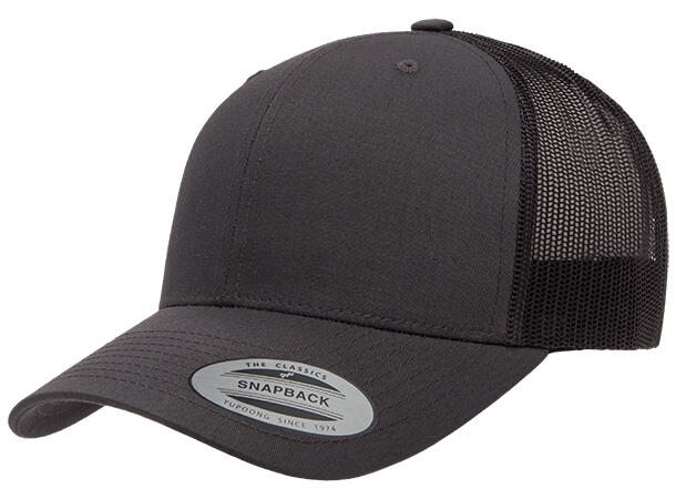 FLEXFIT FL6606 RETRO TRUCKER Mørkegrå One size