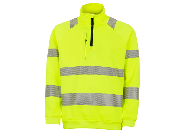 Gesto Essential Sweatshirt Halvzip KL 3 HiVis Gul XS