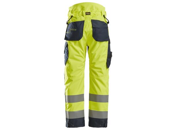 Snickers 6639 AllroundWork+ Vinterbukse HiVis Gul/Blå, str.XXL Kl.2