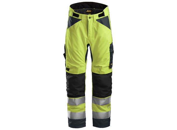 Snickers 6639 AllroundWork+ Vinterbukse HiVis Gul/Grå, str.XS Kl.2