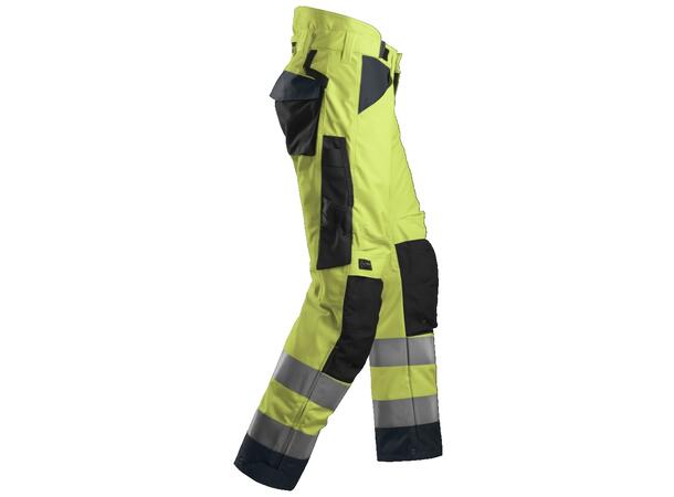 Snickers 6639 AllroundWork+ Vinterbukse HiVis Gul/Grå, str.XS Kl.2