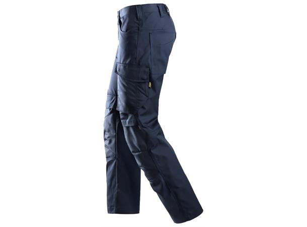 Snickers 6801 Servicebukse+ Marineblå, str.116 m/kneputelomme
