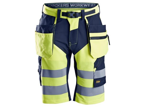 Snickers 6933 HiVis Shorts HiVis Gul/Blå C48