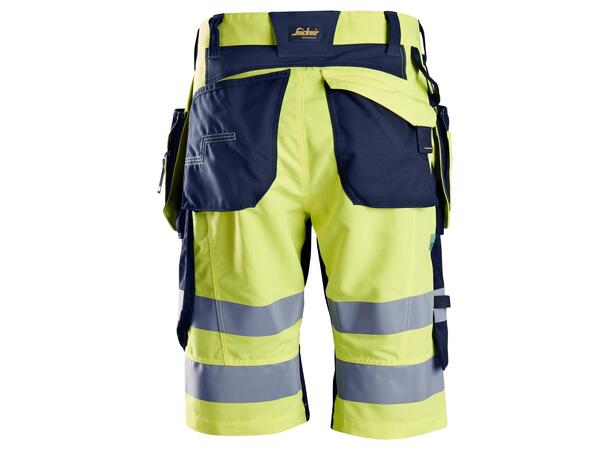 Snickers 6933 HiVis Shorts HiVis Gul/Blå C48