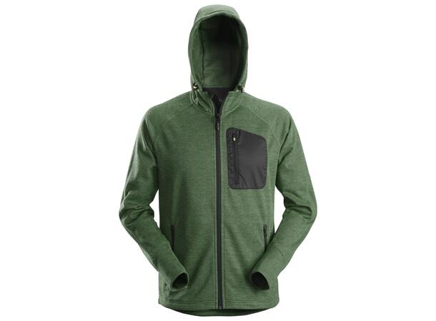 Snickers 8041 FlexiWork Fleecehettejakke Grønn/Svart, str.XXL