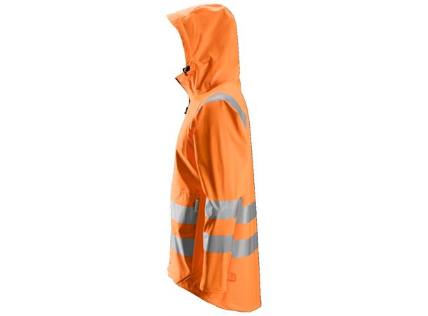 Snickers 8233 HiVis-PU-regnjakke HiVis Oransje, str.XS Kl.3