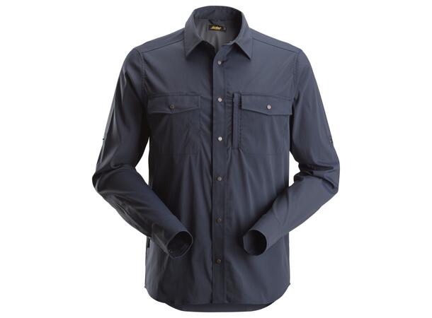 Snickers 8521 LiteWork skjorte Marineblå, str.M