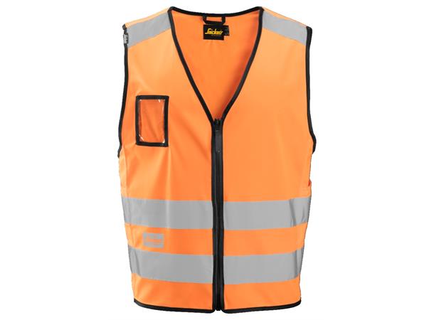 Snickers 9153 HiVis-Vest HiVis Oransje, str.S/M Kl.2