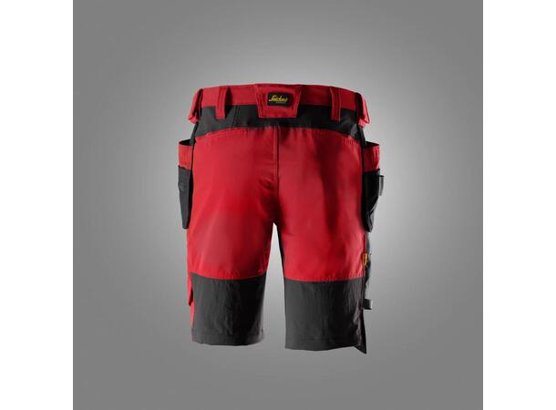 6118 Snickers AllroundWork Shorts HI Rød/Svart C44