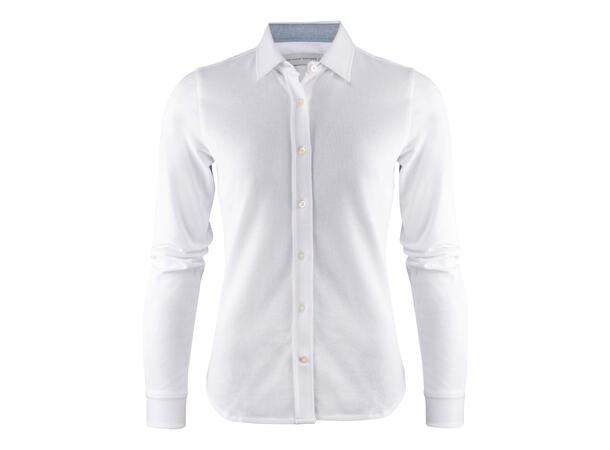 James Harvest Burlingham Jersey Skjorte Hvit XS