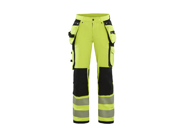 Blåkläder Varselbukse 4-veisstretch Gul/Svart, str.D18, dame