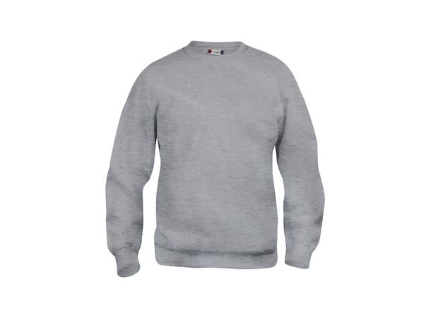 Clique Basic Roundneck Gråmelert str. 5XL