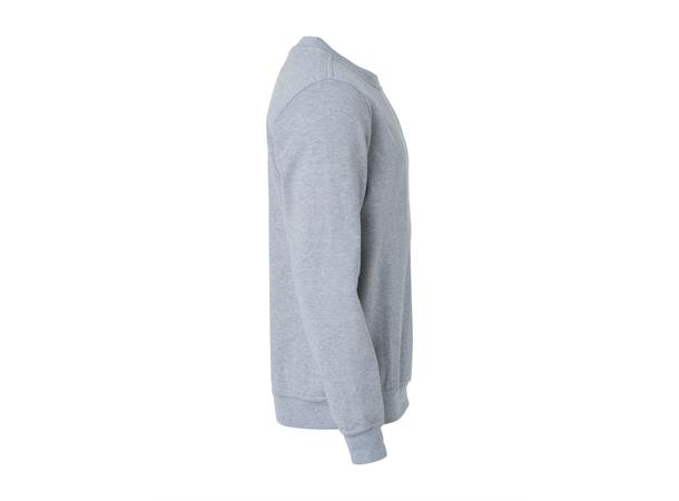 Clique Basic Roundneck Gråmelert str. 5XL