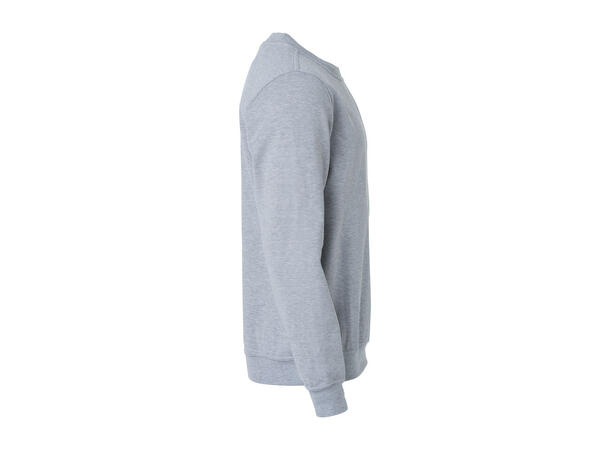 Clique Basic Roundneck Gråmelert str. 5XL