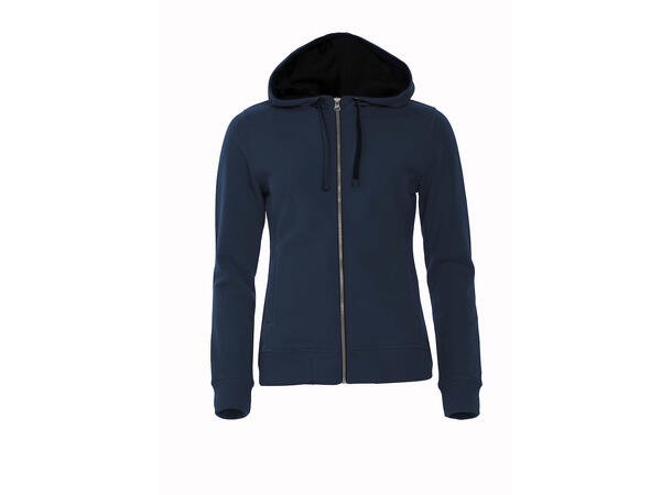 Clique Classic Hoody Full Zip Dame Marineblå str. S