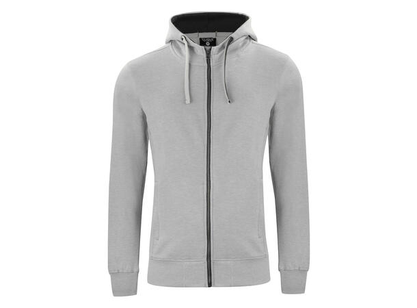 Clique Classic Hoody Full Zip Gråmelert str. XXL