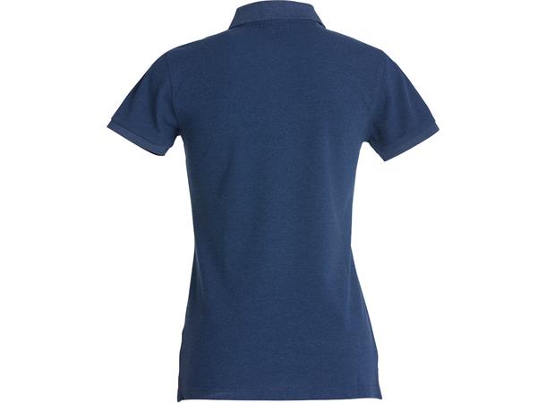 Clique Stretch Premium Polo Dame Blåmelert str. XXL