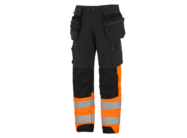 HÅNDVERKSBUKSE MOTION 238-1 FULL STRETCH Svart/Oransje C44