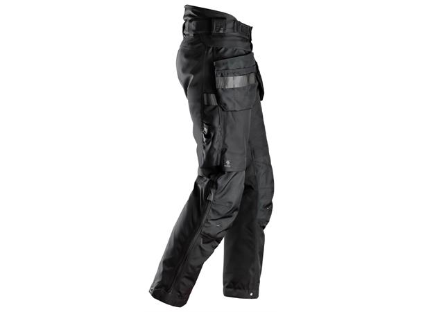 Snickers 6580 FlexiWork+ Arbeidsbukse Svart, str.XS GORE-TEX® m/hylsterlommer