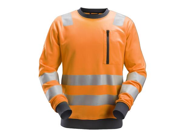 Snickers 8037 High-Vis Genser Kl.2/3 HiVis Oransje XS
