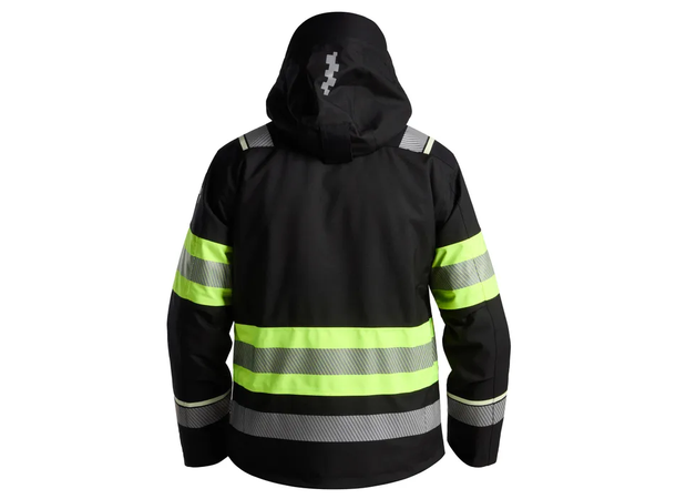 UNIVERN VINTERJAKKE PROTEC 2-IN1- KL 1 Svart/HiVis Gul XS