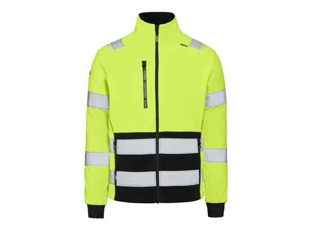 Univern Bryne Vindtett Fleecejakke KL.3 HiVis Gul/Svart XS
