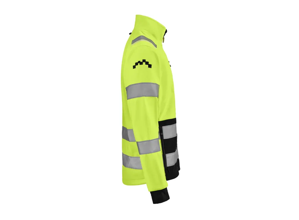 Univern Bryne Vindtett Fleecejakke KL.3 HiVis Gul/Svart XS