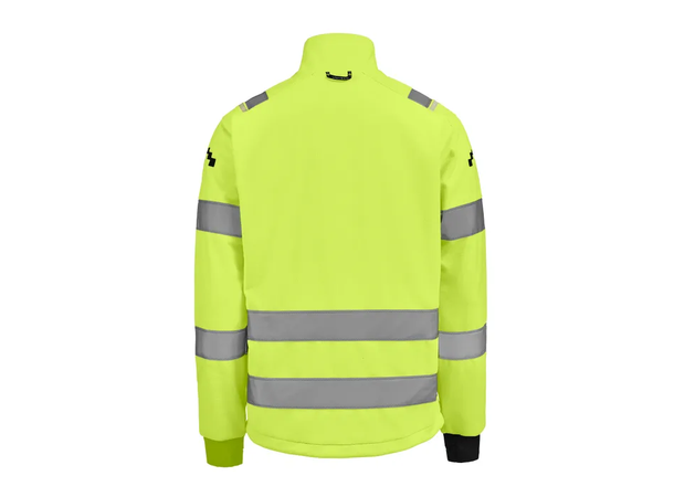Univern Bryne Vindtett Fleecejakke KL.3 HiVis Gul/Svart XS