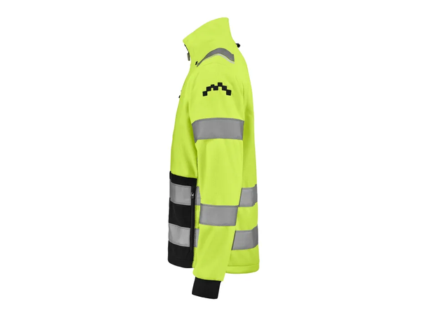 Univern Bryne Vindtett Fleecejakke KL.3 HiVis Gul/Svart XS