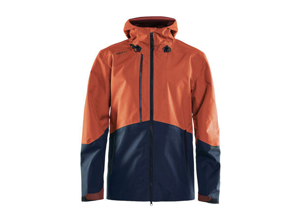 Craft Block Shell Jacket M Oransje/Blå str. S