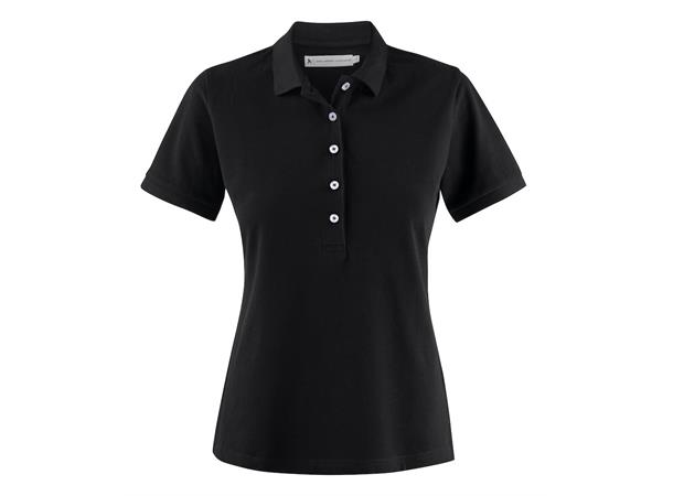 Harvest Sunset Stretch Polo Woman Svart str. S