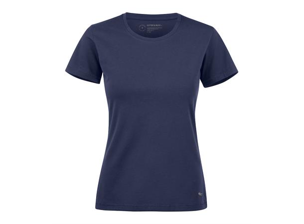 Cutter&Buck Manzanita Roundneck Dame Marineblå str. M