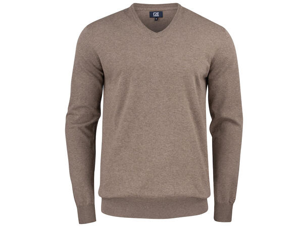 Cutter&Buck Oakville V-neck Men Brunmelert str. XXL